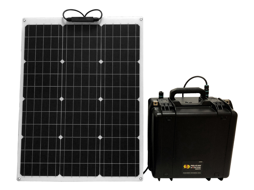 携帯太陽電池パネル(100W 18V )一般防水